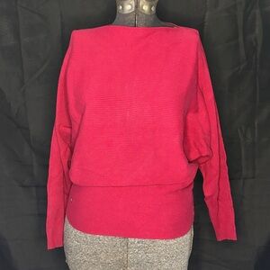 🍓Ralph Lauren🍓 Ribbed Raspberry Boatneck Sweater